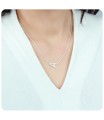 Letter A Silver Necklace SPE-5515